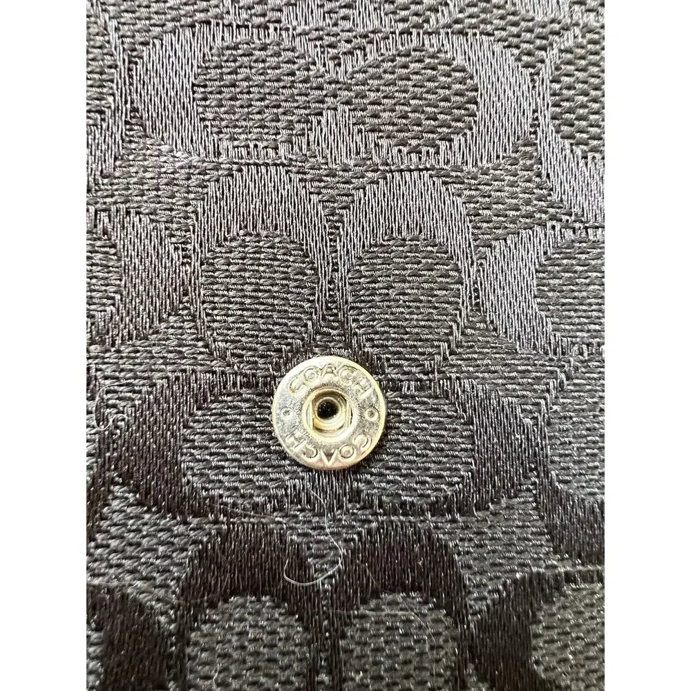 Coach Soho Black Jacquard Signature Buckle Bifold Wallet Vintage Y2K